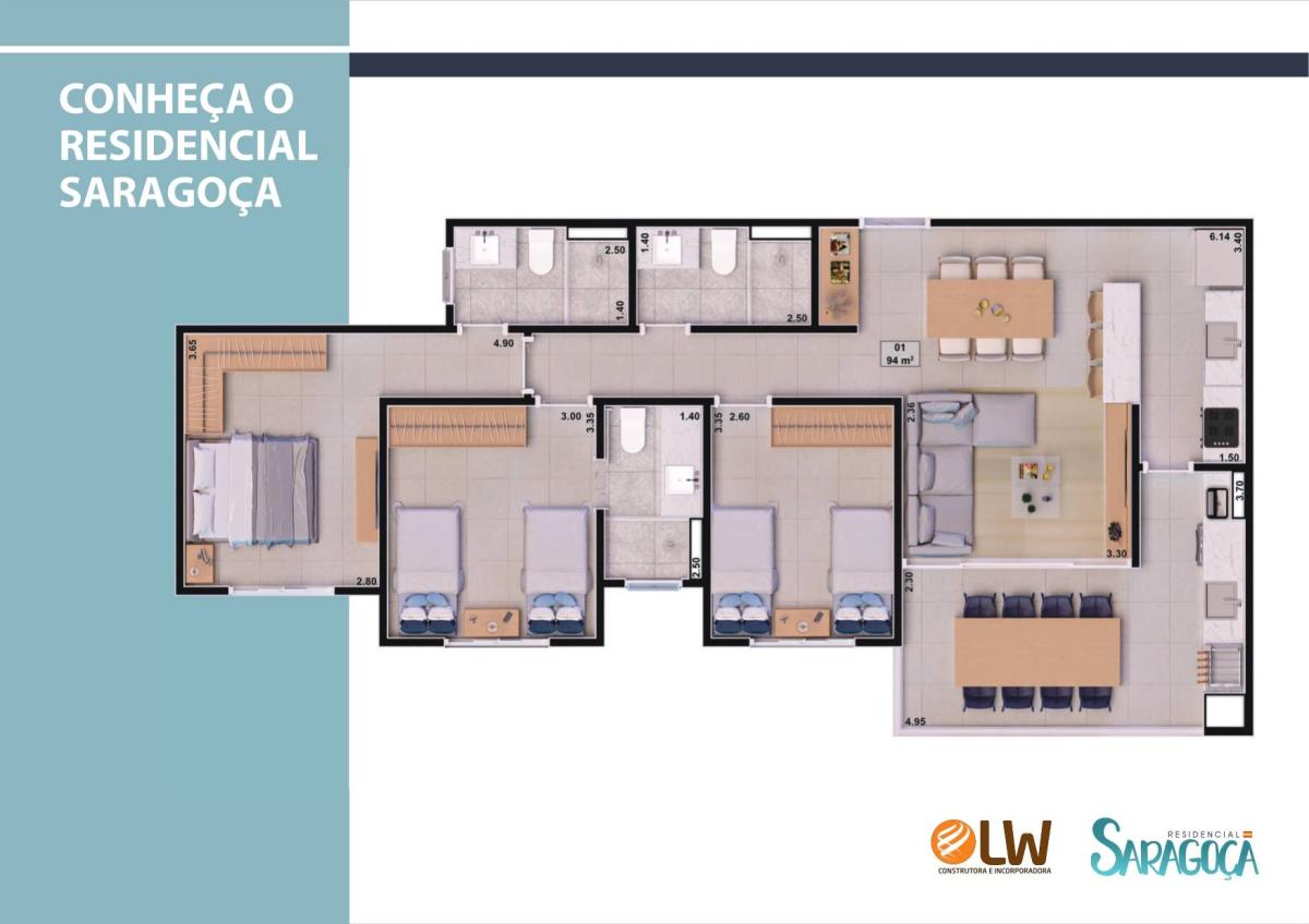 Apartamento à venda com 3 quartos, 94m² - Foto 5