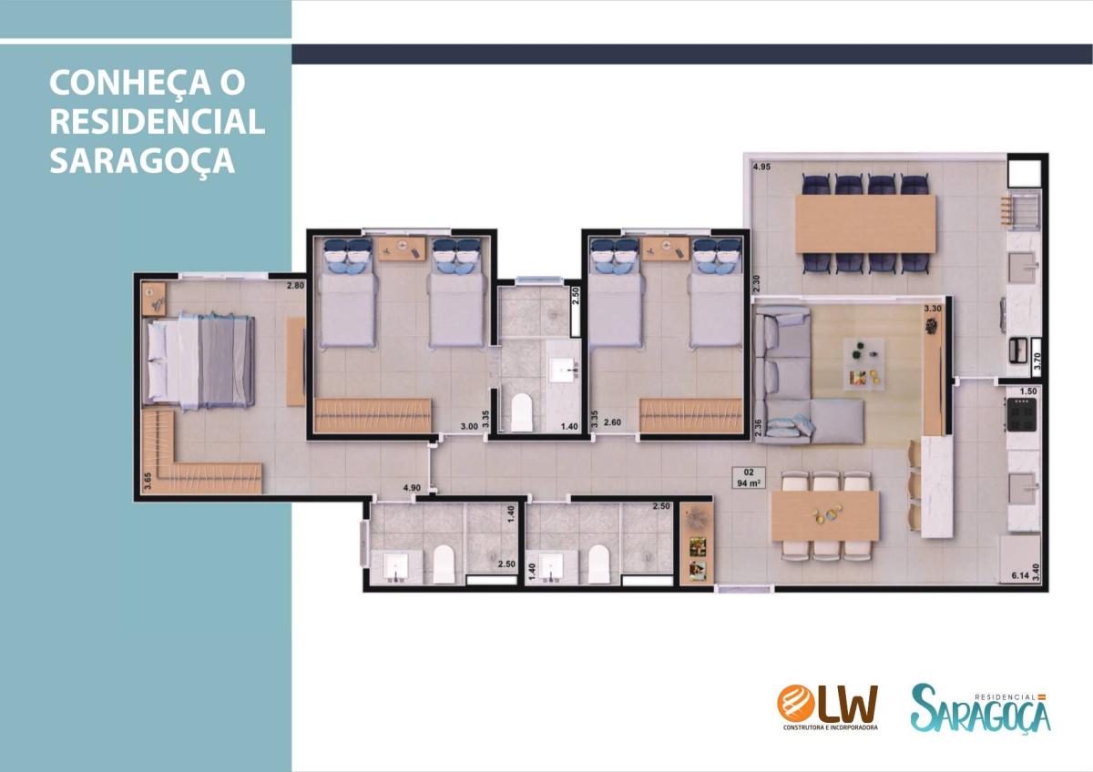 Apartamento à venda com 3 quartos, 94m² - Foto 6